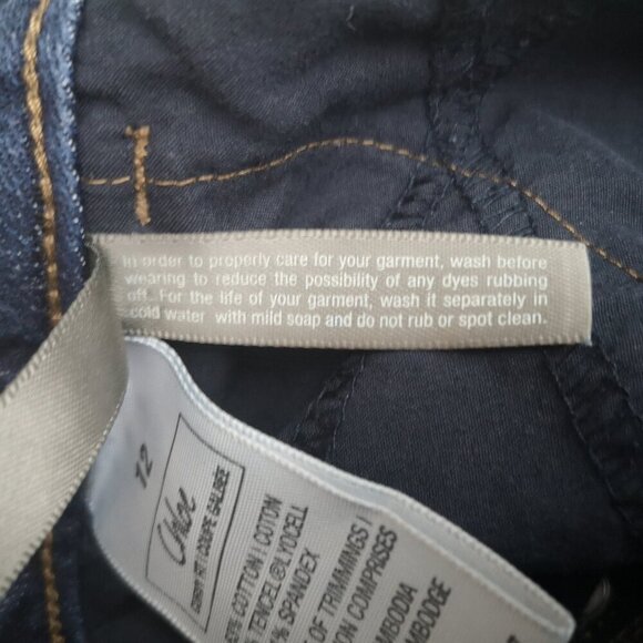 Denver Hayes Curve Tech Ladies Size 12 Chloe Curvy Fit Medium Wash Capri's - Picture 9 of 12